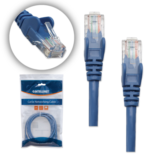 5Ft Blue  Cat6 UTP Patch Cable Intellinet