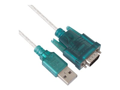 VCOM - Serial cable - USB (M) to RS-232 (M) - 4 ft - thumbscrews, IC chip - transparent