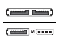 VCOM - SATA cable - Serial ATA 150/300 - Slimline SATA to 4 pin internal power, SATA