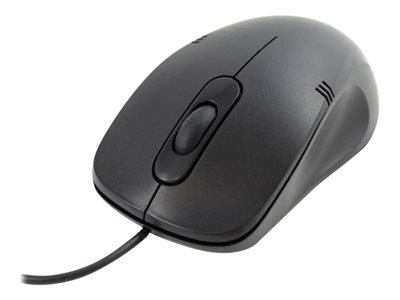 iMicro MO-1008BU - Mouse - ergonomic - optical - 3 buttons - wired - USB - full injection black 