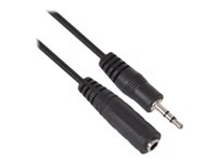 VCOM CV202 - Audio extension cable - stereo mini jack male to stereo mini jack female - 6 ft - black - molded