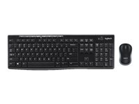 Logitech MK270 Wireless Combo - Keyboard and mouse set - wireless - 2.4 GHz - English - black