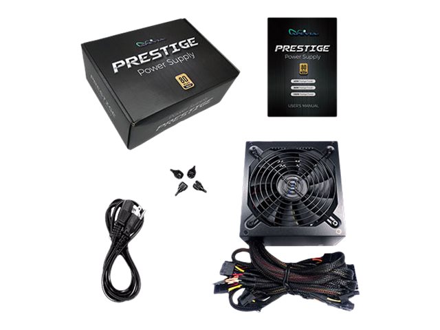 Apevia Prestige ATX-PR1000W - Power supply (internal) - ATX12V 2.3/ EPS12V - 80 PLUS Gold - AC 115/230 V - 1000 Watt - active PFC - cosmic black