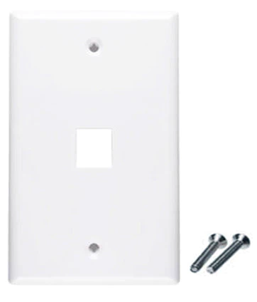 1 Port White Wall Plate WHITE