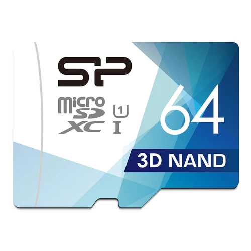 Silicon Power 64GB 3D NAND High Speed MicroSD Card with Adapter