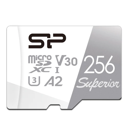 Silicon Power 256GB Superior UHS-1(U3) V30 A2 MicroSD Memory Card with Adapter