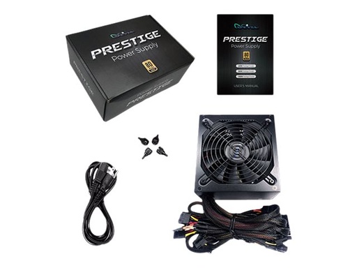 [PS-PR1000W atx] Apevia Prestige ATX-PR1000W - Power supply (internal) - ATX12V 2.3/ EPS12V - 80 PLUS Gold - AC 115/230 V - 1000 Watt - active PFC - cosmic black