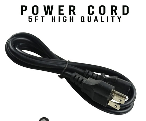 [PW-CABLE -STANDAR] AC Power Cord Cable 3 Prong Plug 5FT Standard PC 