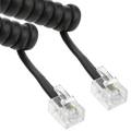 Curly phone cord and RJ11 4 wire (1PC) individual