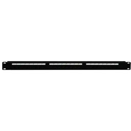 Cat5e Patch Panel, 24 Port 19" Rack Mount, 1U