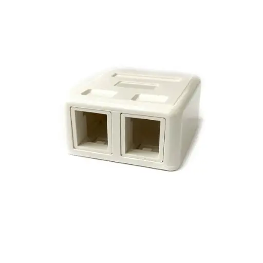 [SMB-2-WH] Surface Mount Box - 2 Port, White (no jack)